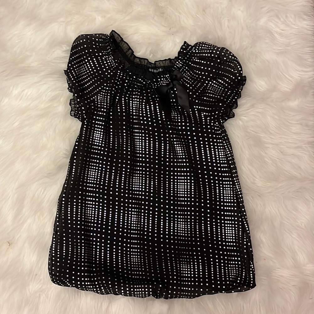 Silver and black shirt